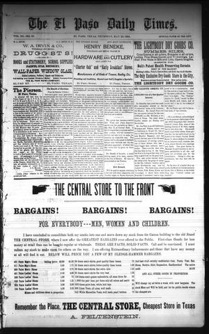 The El Paso Daily Times. (El Paso, Tex.), Vol. 3, No. 67, Ed. 1 Thursday, May 22, 1884