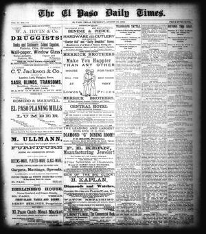 The El Paso Daily Times. (El Paso, Tex.), Vol. 2, No. 147, Ed. 1 Thursday, August 23, 1883