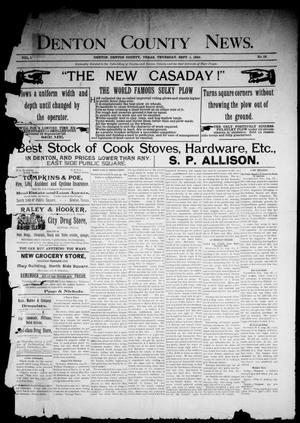 Denton County News. (Denton, Tex.), Vol. 1, No. 18, Ed. 1 Thursday, September 1, 1892