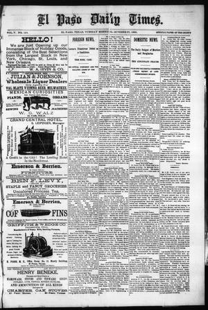 El Paso Daily Times. (El Paso, Tex.), Vol. 5, No. 153, Ed. 1 Tuesday, October 27, 1885