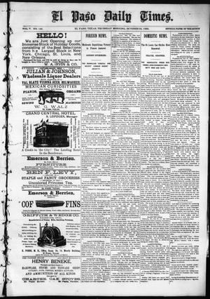 El Paso Daily Times. (El Paso, Tex.), Vol. 5, No. 149, Ed. 1 Thursday, October 22, 1885