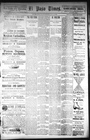 Primary view of object titled 'El Paso Times. (El Paso, Tex.), Vol. Seventh Year, No. 149, Ed. 1 Tuesday, June 28, 1887'.