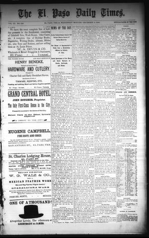 The El Paso Daily Times. (El Paso, Tex.), Vol. 3, No. 230, Ed. 1 Wednesday, December 3, 1884