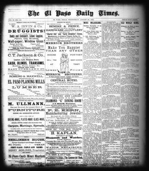 The El Paso Daily Times. (El Paso, Tex.), Vol. 2, No. 152, Ed. 1 Wednesday, August 29, 1883