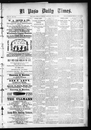 El Paso Daily Times. (El Paso, Tex.), Vol. 4, No. 333, Ed. 1 Tuesday, May 19, 1885