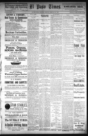 El Paso Times. (El Paso, Tex.), Vol. Seventh Year, No. 47, Ed. 1 Saturday, February 26, 1887