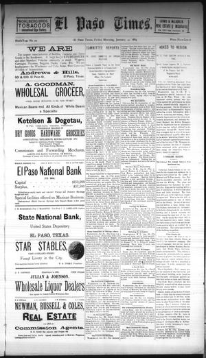 El Paso Times. (El Paso, Tex.), Vol. NINTH YEAR, No. 20, Ed. 1 Friday, January 25, 1889