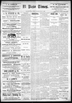 El Paso Times. (El Paso, Tex.), Vol. SIXTH YEAR, No. 144, Ed. 1 Friday, June 18, 1886