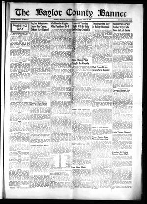 Primary view of object titled 'The Baylor County Banner (Seymour, Tex.), Vol. 46, No. 11, Ed. 1 Thursday, November 21, 1940'.