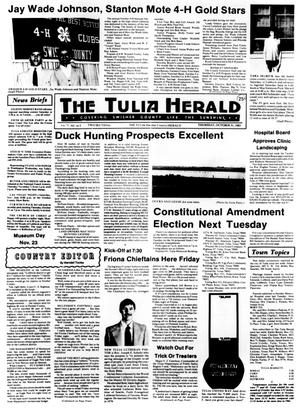 Primary view of object titled 'The Tulia Herald (Tulia, Tex.), Vol. 77, No. 44, Ed. 1 Thursday, October 31, 1985'.