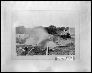 Primary view of object titled 'Gas Well Explosion/Water Cannon'.
