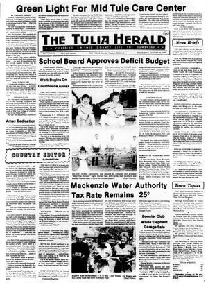 The Tulia Herald (Tulia, Tex.), Vol. 77, No. 34, Ed. 1 Thursday, August 22, 1985