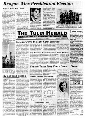 The Tulia Herald (Tulia, Tex.), Vol. 72, No. 45, Ed. 1 Thursday, November 6, 1980