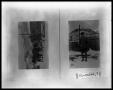 Photograph: V.C. Perini Jr. With Horses and Sled; V.C. Perini Jr. in Snow by Cabin