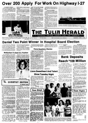 The Tulia Herald (Tulia, Tex.), Vol. 77, No. 15, Ed. 1 Thursday, April 11, 1985