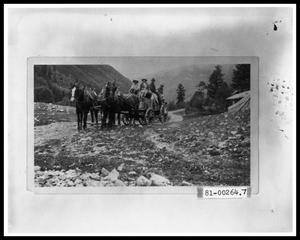 Miners On A Horse Drawn Wagon
