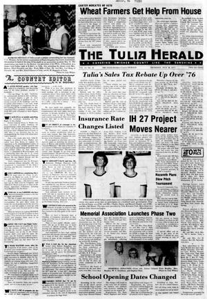 Primary view of object titled 'The Tulia Herald (Tulia, Tex.), Vol. 69, No. 30, Ed. 1 Thursday, July 28, 1977'.