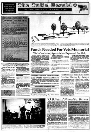 The Tulia Herald (Tulia, Tex.), Vol. 86, No. 4, Ed. 1 Thursday, January 27, 1994