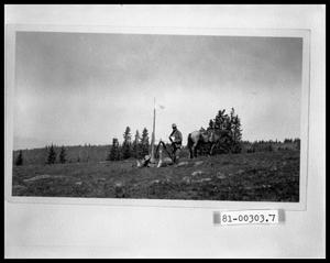 Surveyor With Horse and Survey Equipment