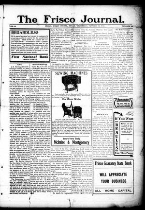 Primary view of object titled 'The Frisco Journal. (Frisco, Tex.), Vol. 10, No. 42, Ed. 1 Wednesday, October 30, 1912'.