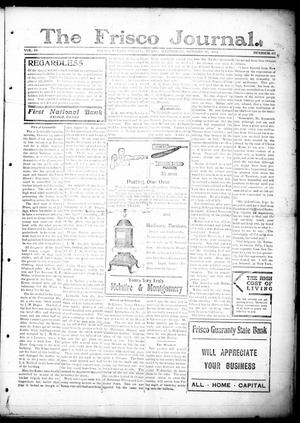 Primary view of object titled 'The Frisco Journal. (Frisco, Tex.), Vol. 10, No. 41, Ed. 1 Wednesday, October 23, 1912'.