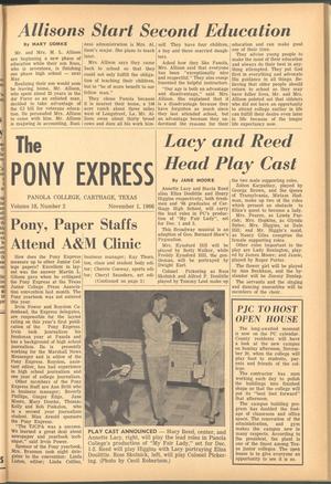 The Pony Express (Carthage, Tex.), Vol. 18, No. 2, Ed. 1 Tuesday, November 1, 1966
