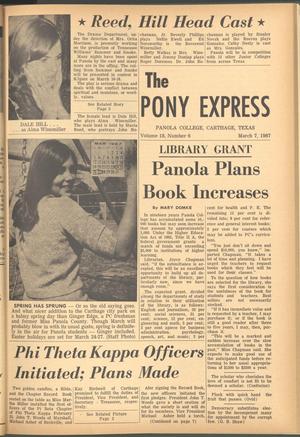 The Pony Express (Carthage, Tex.), Vol. 18, No. 6, Ed. 1 Tuesday, March 7, 1967