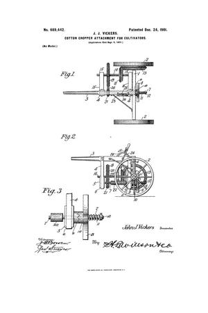 Primary view of object titled 'Cotton-Chopper Attachment for Cultivators'.