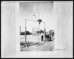 Primary view of object titled 'Pole Vaulter at University of Colorado'.