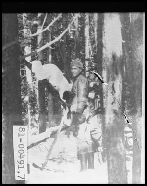Primary view of object titled '[Photograph of Miner in Snow]'.
