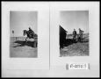 Thumbnail image of item number 1 in: 'Calvaryman Riding Over Jumps; Three Soldiers Setting Up Tent'.