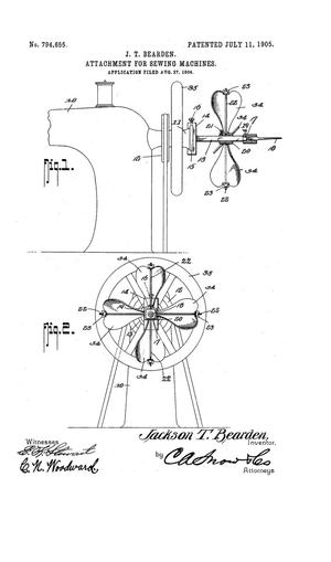 Primary view of object titled 'Attachment For Sewing Machines'.