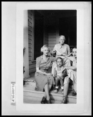 Three Women and Child on Porch