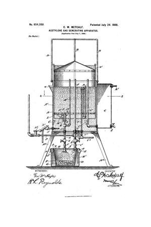 Primary view of object titled 'Acetylene-Gas-Generating Apparatus.'.