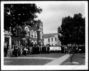 Primary view of object titled '[The observance of the 100th anniversary of the Methodist Church.]'.