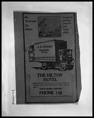 Primary view of object titled 'Newspaper Ad'.
