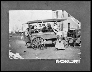 Primary view of object titled 'Girls in Wagon'.