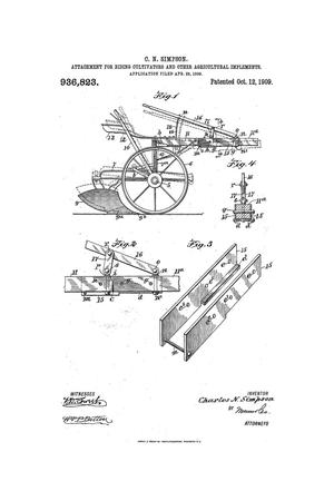 Primary view of object titled 'Attachment for Riding-Cultivators and Other Agricultural Implements'.