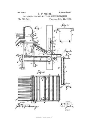 Primary view of object titled 'Cotton Cleaning and Mattress - Stuffing Machine.'.