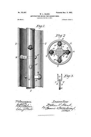 Antifriction device for sucker rods.