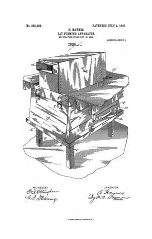 Primary view of object titled 'Bat-Forming Apparatus.'.