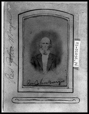 Primary view of object titled 'Portrait of Reverend John Washington Mayes'.
