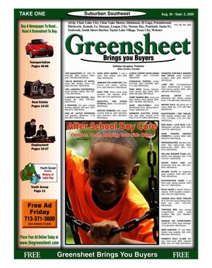 Primary view of object titled 'Greensheet (Houston, Tex.), Vol. 36, No. 350, Ed. 1 Monday, August 29, 2005'.
