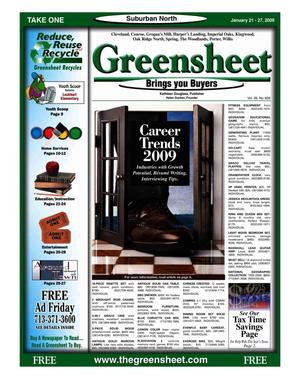 Primary view of object titled 'Greensheet (Houston, Tex.), Vol. 39, No. 606, Ed. 1 Wednesday, January 21, 2009'.