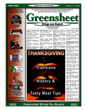 Primary view of object titled 'Greensheet (Houston, Tex.), Vol. 37, No. 494, Ed. 1 Tuesday, November 21, 2006'.