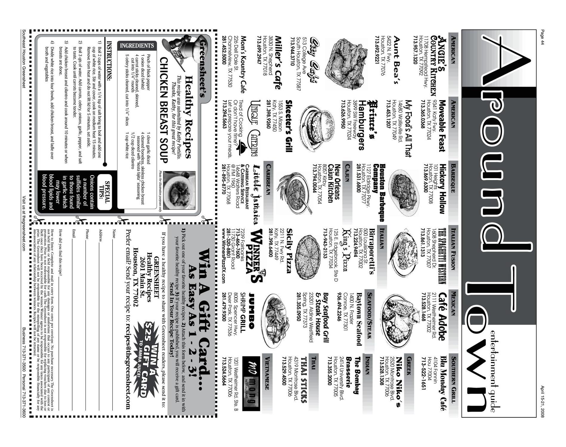 Greensheet (Houston, Tex.), Vol. 39, No. 121, Ed. 1 Tuesday, April 15, 2008
                                                
                                                    [Sequence #]: 44 of 52
                                                