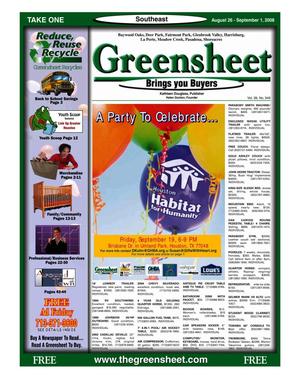 Primary view of object titled 'Greensheet (Houston, Tex.), Vol. 39, No. 349, Ed. 1 Tuesday, August 26, 2008'.