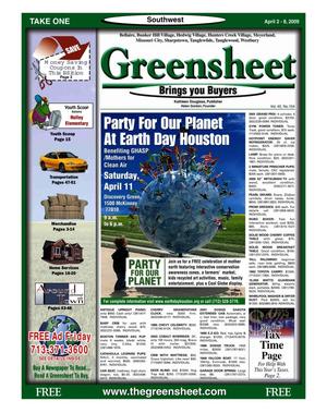 Greensheet (Houston, Tex.), Vol. 40, No. 104, Ed. 1 Thursday, April 2, 2009