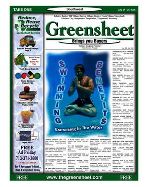 Greensheet (Houston, Tex.), Vol. 39, No. 296, Ed. 1 Thursday, July 24, 2008