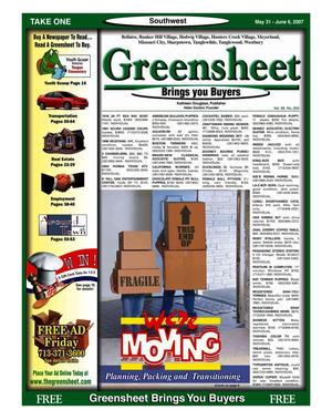Greensheet (Houston, Tex.), Vol. 38, No. 200, Ed. 1 Thursday, May 31, 2007